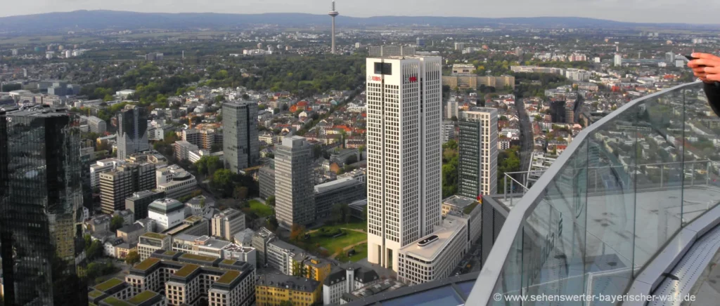 Bankenturm Sehenswürdigkeit Frankfurt am Main Aussichtsplattform Main-Tower